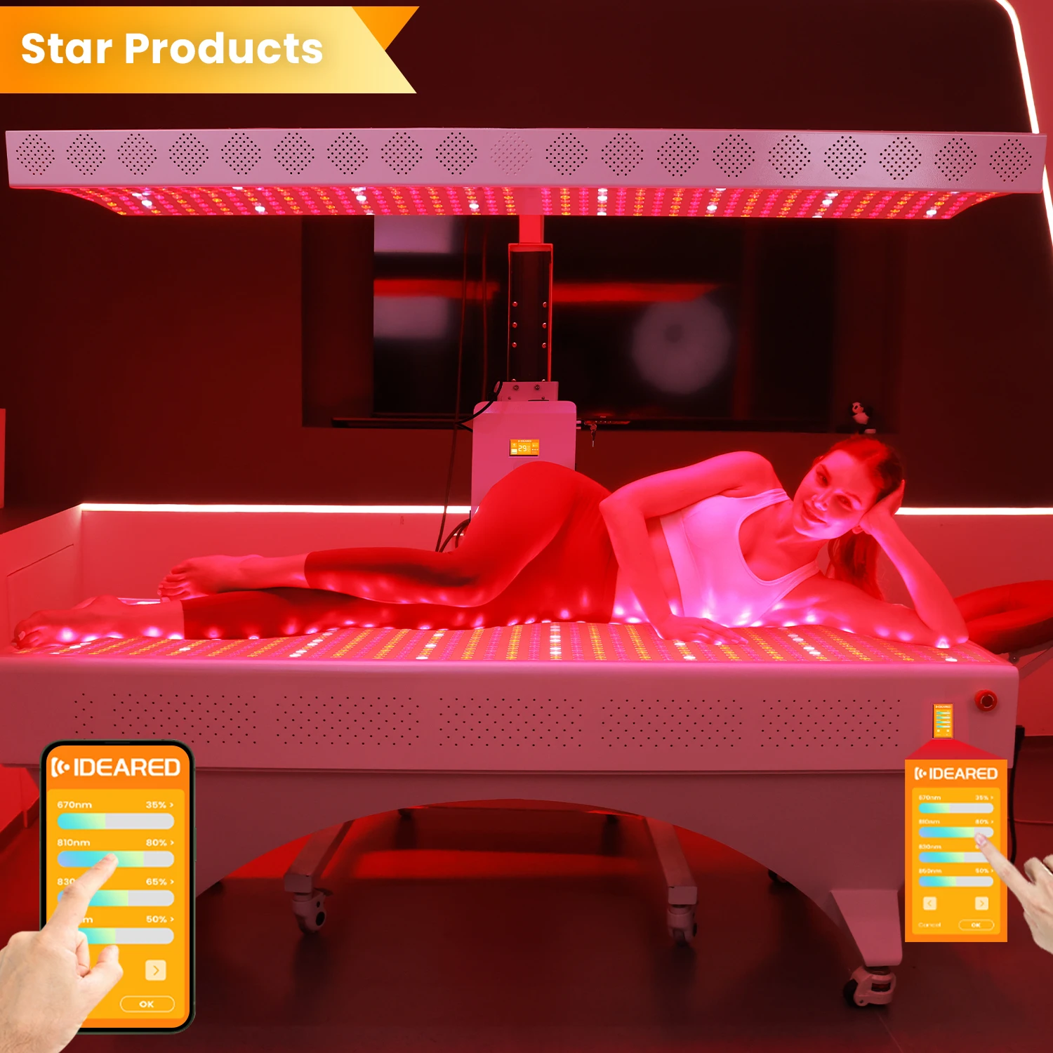 NEW 2026 IDEATHERAPY Full Body LED Red Light Therapy Device 1152pcs Dual Chips Infrared PDT Machine Spa Clinic Use LED Red Light