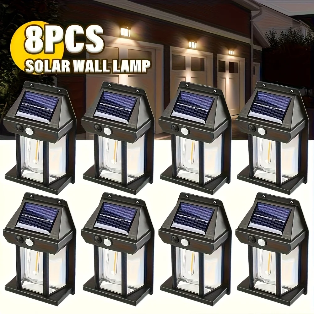 Smart Solar Wall Lights with Motion Sensor Solar Garden Lights Ideal for Gardens Outdoor Spaces Porches And Decks