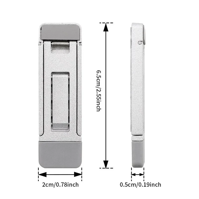 A01E-2 قطعة حامل كمبيوتر محمول غير مرئي صغير من سبائك الزنك محمول قدم رافع كمبيوتر محمول قابل للطي تبريد الكمبيوتر المحمول