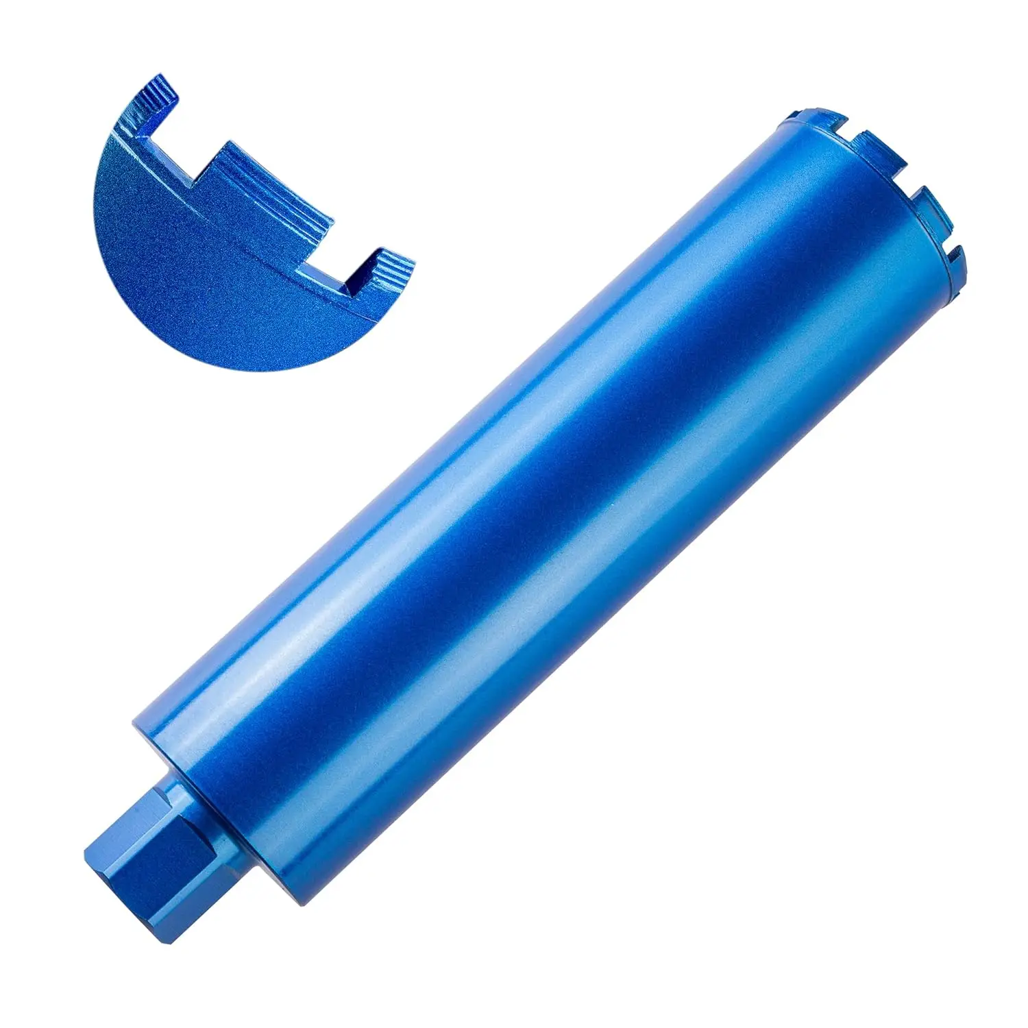 

4' Wet Core Drill Bits for Reinforced Concrete, Hard Masonry, Brick, Block, Stone, 14' Drilling Depth, 1-1/4'-7 Thread