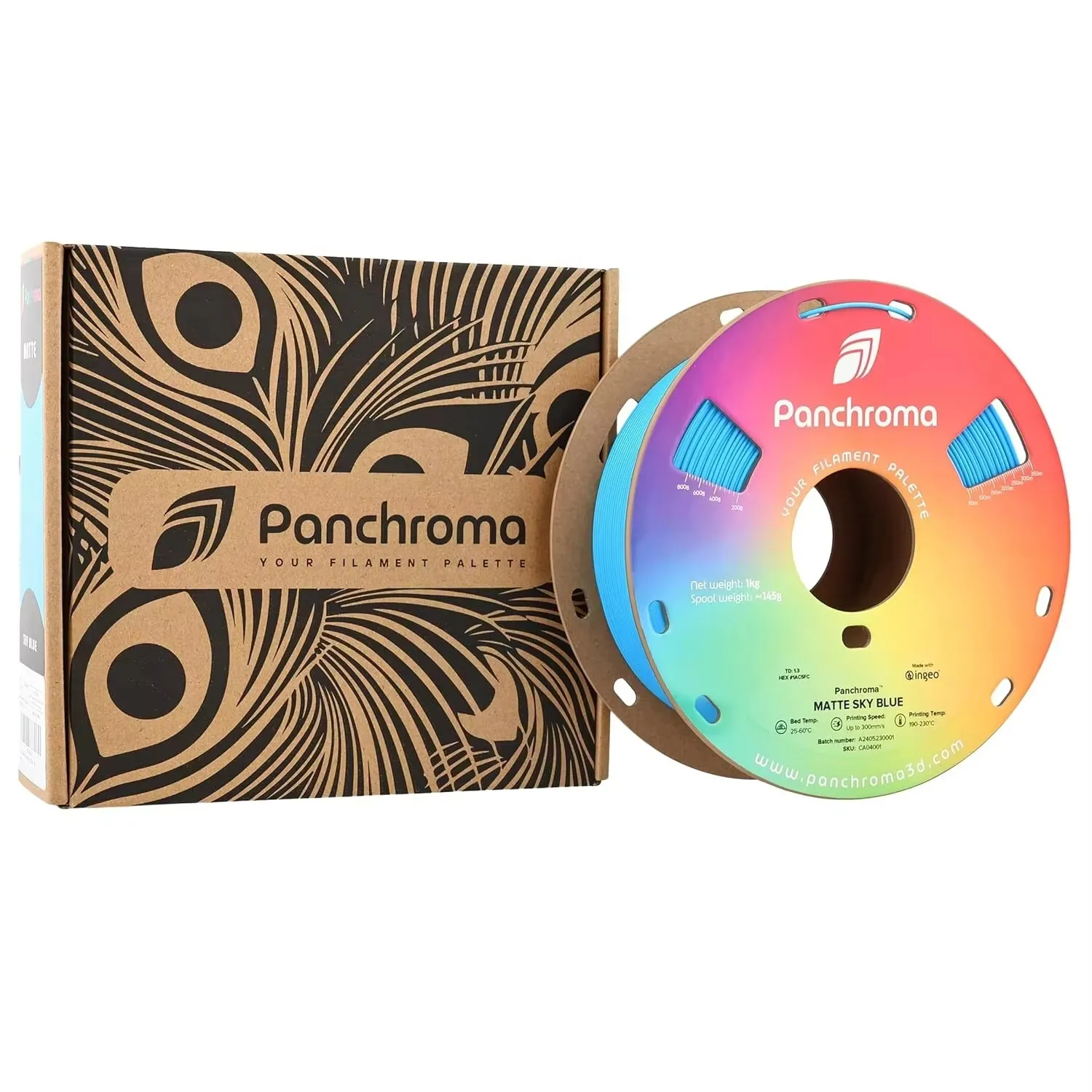 

PolyTerra PLA (Panchroma Matte) Polymaker filament 1.75mm 1kg, matte finish for high-speed and easy printing (old/new packaging)