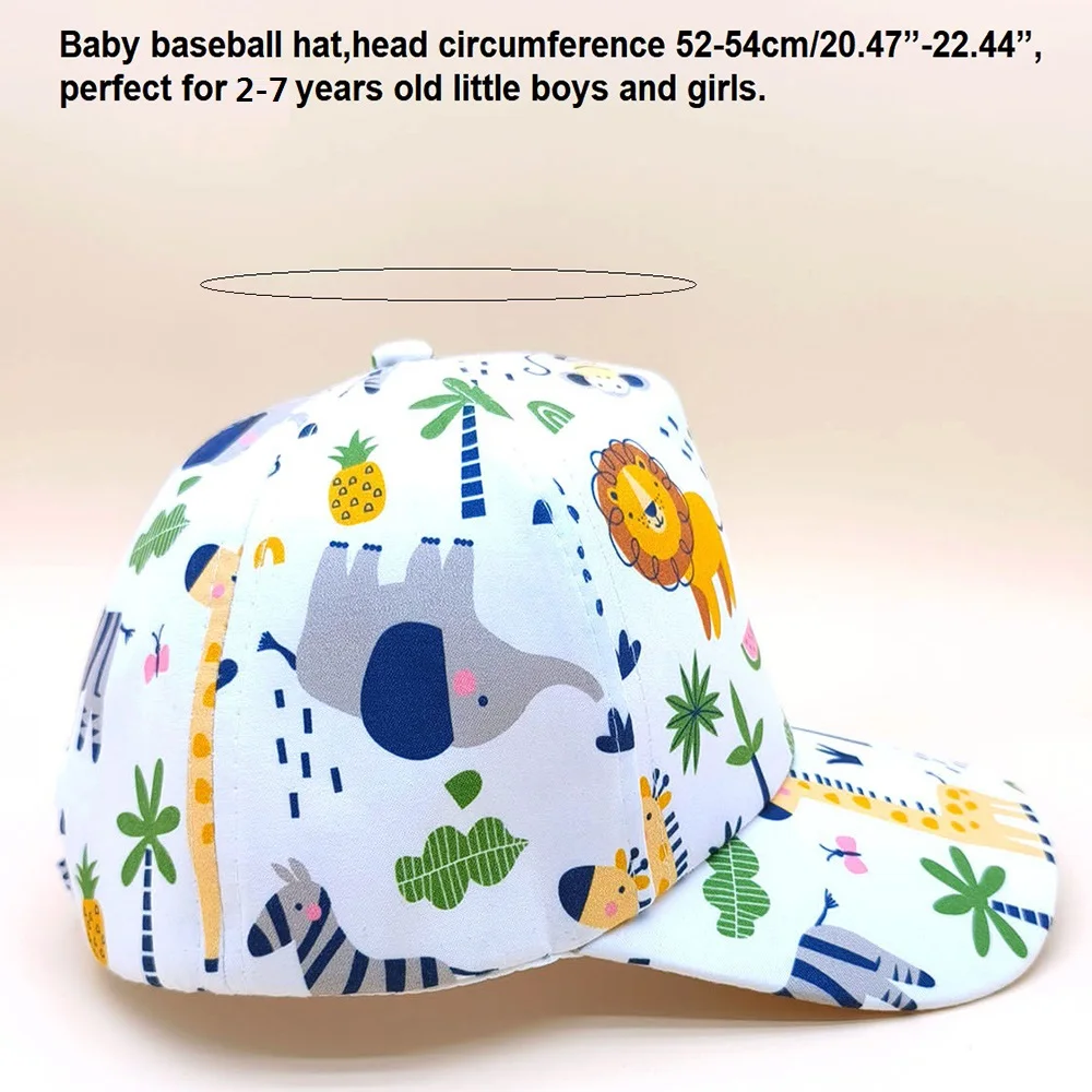 New Cartoon Animal Summer Baby Baseball Cap for Boys Girls Travel Sun Hat for Kids Children Beach Sun Cap Accessories