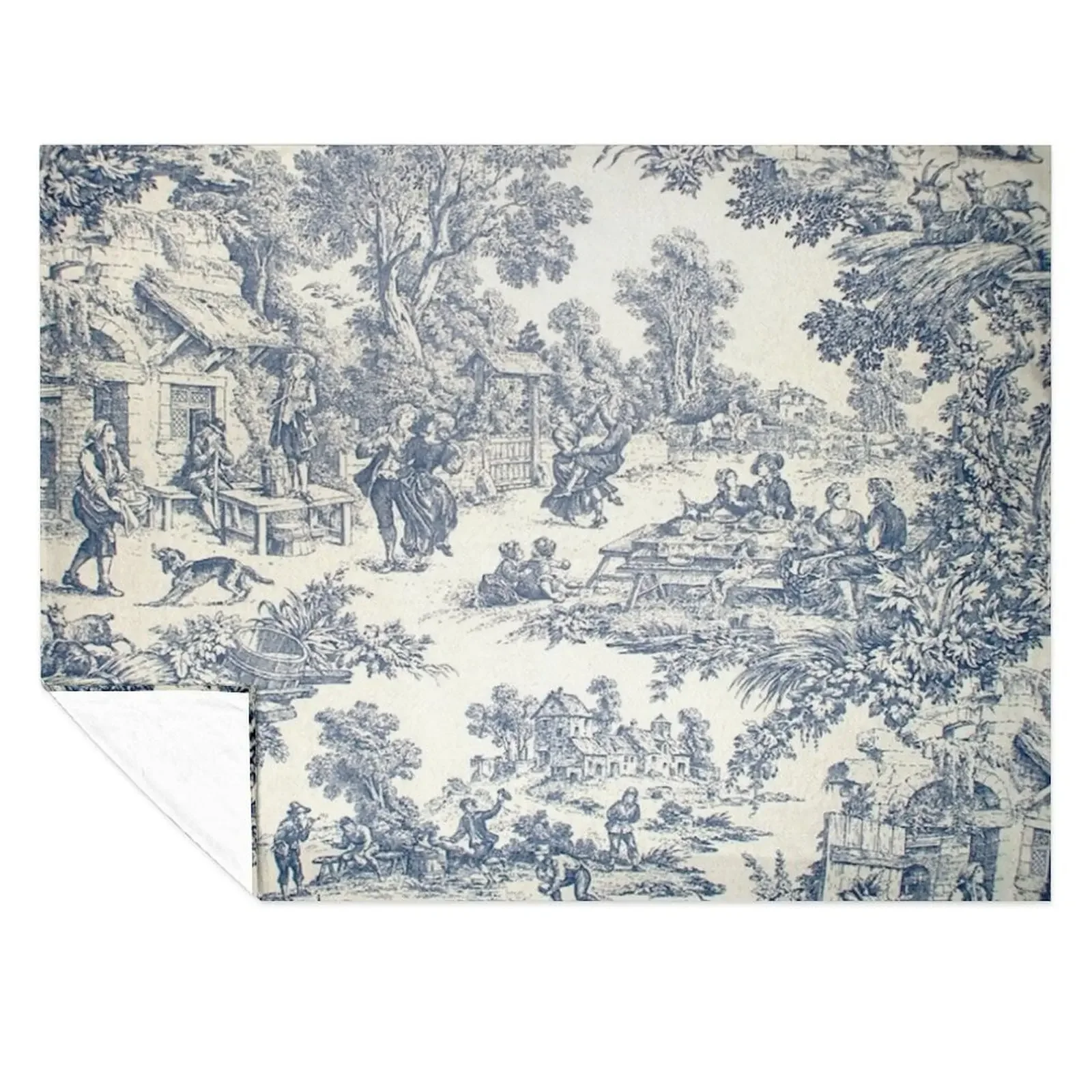 

Toile de Jouy Number 2 Throw Blanket halloween Sofa Quilt Furry Polar Blankets