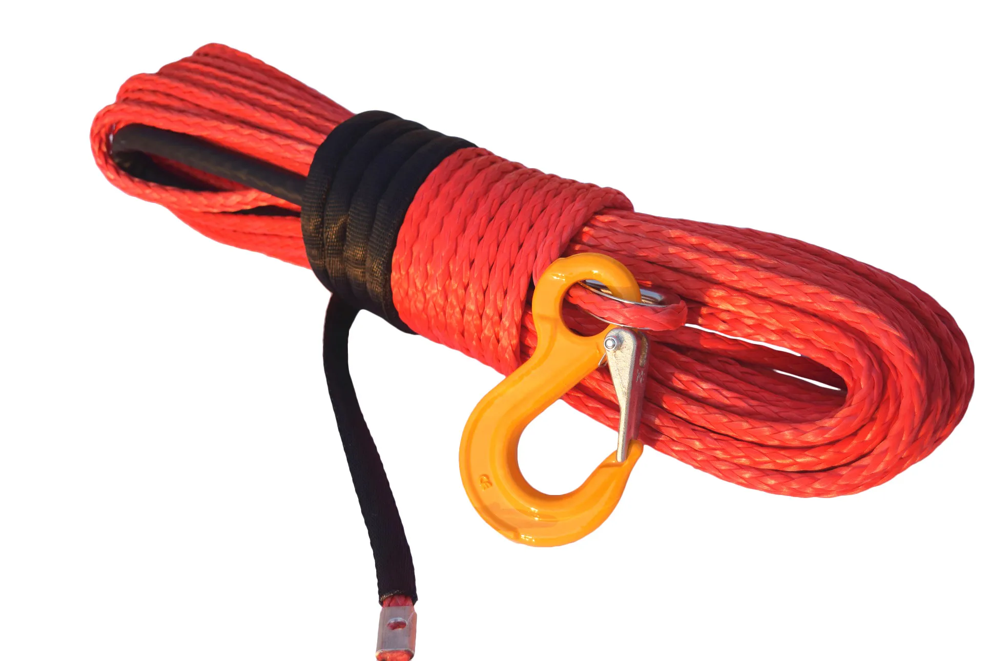 Red 10mm*30m Synthetic Winch Rope,Car Tow Recovery Cable Off Road 4X4