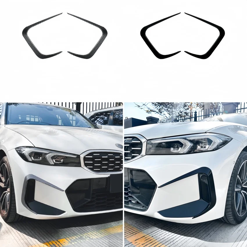 

Car Front Bumper Splitter Side Spoiler Air Vent Trim Fog Light Canard For BMW 3 Series G20 G21 320 325 330 LCI M Sport 2023+
