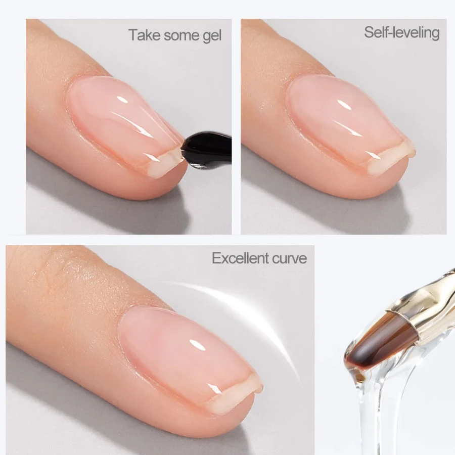 VENALISA 7,5ml Schnell Aufbauendes Halbtransparentes Jelly Nagel-Gel Professioneller Nagelverstärker Abziehbares Nagelgel – Detail 6