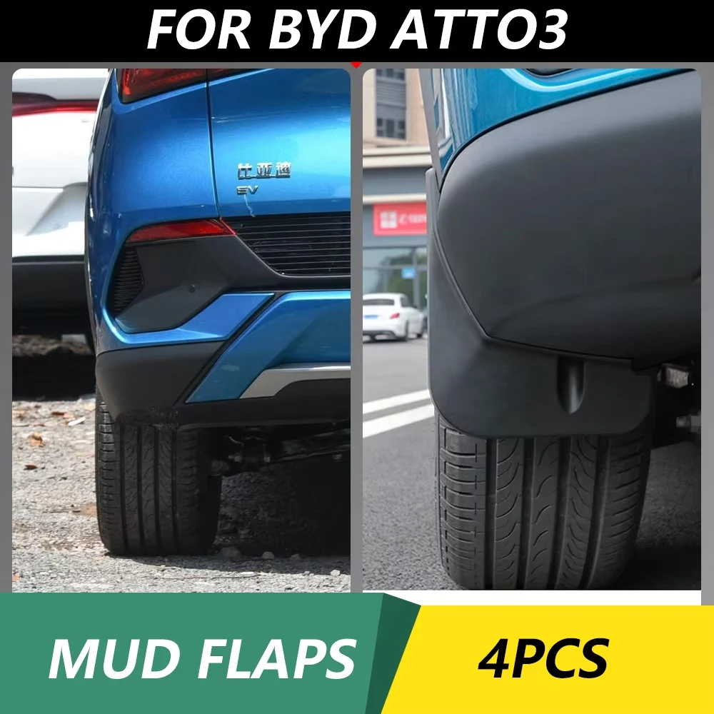 Car Mud Flaps Car Mudflap for BYD Atto 3 Yuan Plus Atto3 2021 2022 2023 Mudguard Splash Guards Fender Mudflaps Auto Accessories