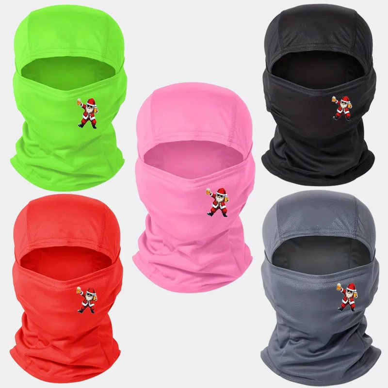 1/3/4/5 PC Santa Claus Full Face Mask - Outdoor Sports | Fast Drying Cycling and Hiking Comfortable Experience|