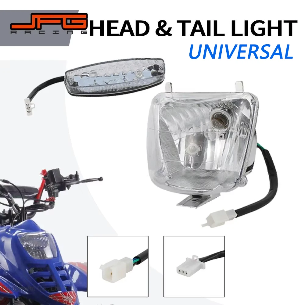 Headlight Tail Light Set Universal For ATV UTV Light Lamp Tail Electric Dirt pit Bike Motorcycle Scooter Off-Road