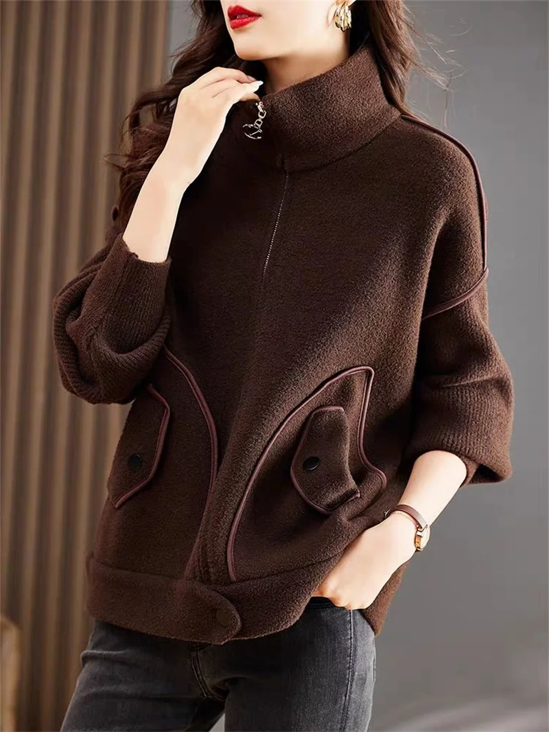 Yinzhuo Women's Short Jacket, Spring Autumn Casual Versatile Jacket, Cardigan, 2024 New Late Autumn Mother's Clothing Woolen Top