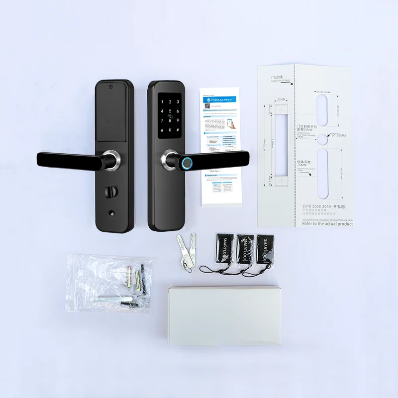 Tuya Wifi Intelligent Keypad Finger Electronic Password Tt Biometric Security Code Smart Magnet Fingerprint Door Lock