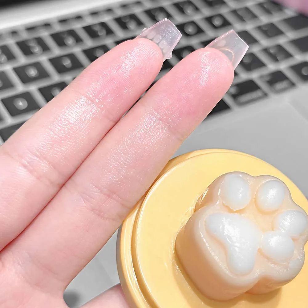 LUCKGO Color Changing Lip Balm Cat Paw Design Moisturizing Non-Greasy Nourish Dry Lips Natural Tint Student Daily Use