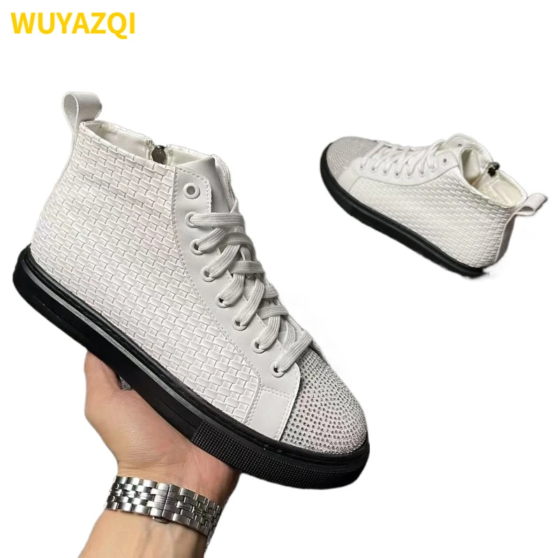 

WUYAZQI New men's shoes large size fashionable men's casual shoes lightweight anti slip men's sports shoes