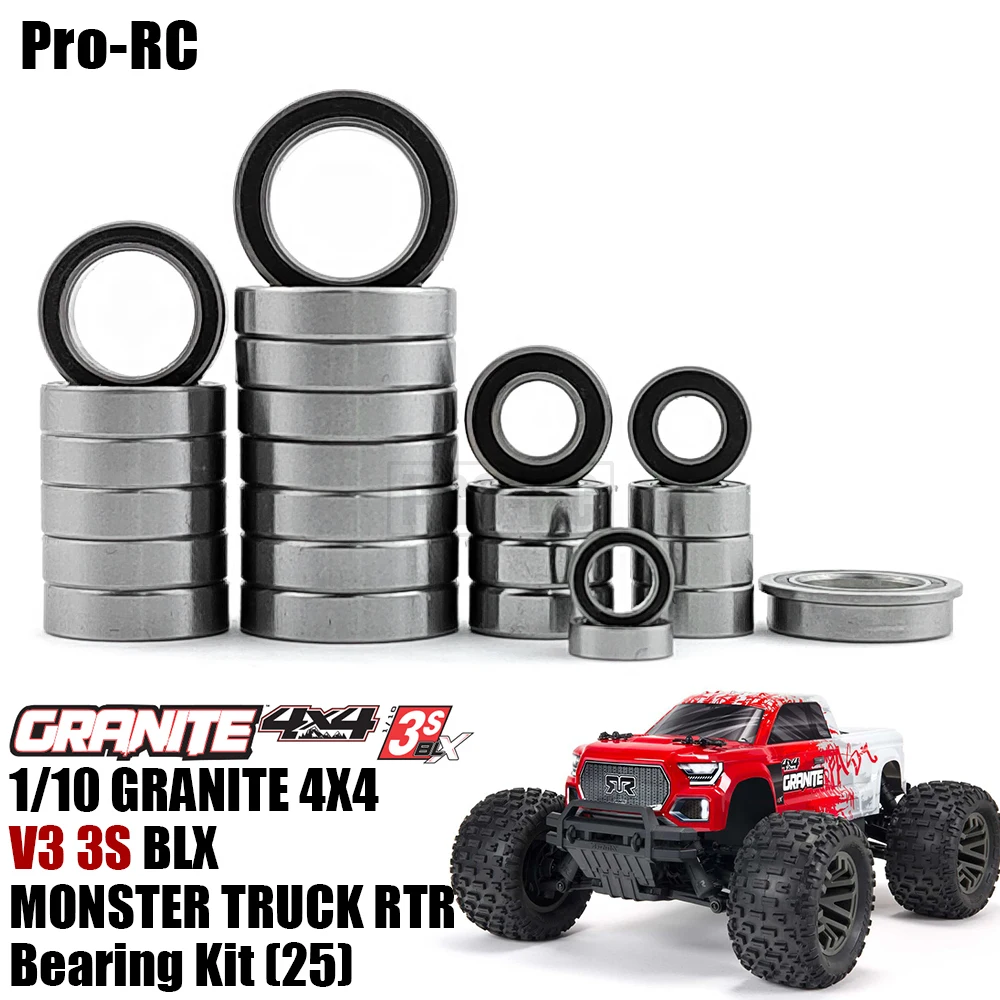 

Комплект герметичных подшипников для Arrma 1/10 Granite 4x4 V3 3S BLX Monster Truck, 25 шт.