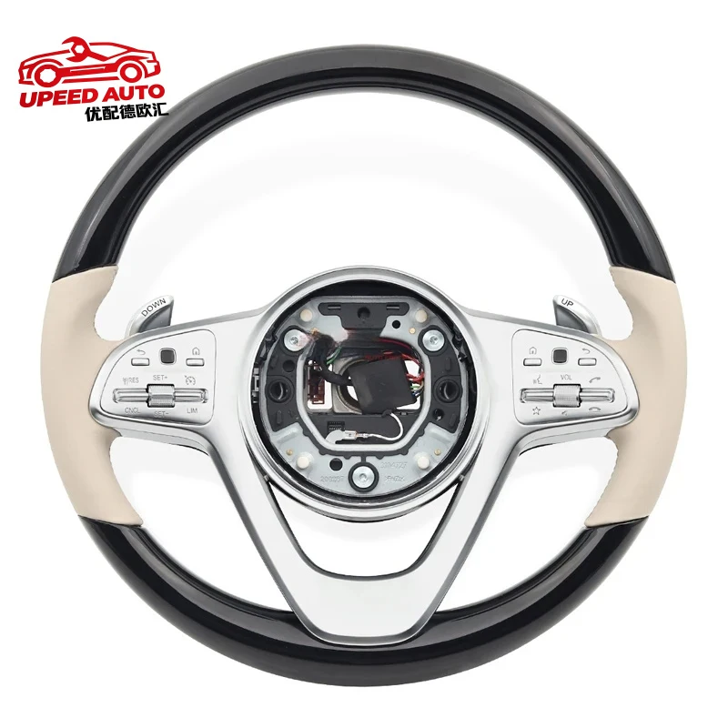 For Steering Wheel Piano Black Mercedes Benz Maybach W167 W177 W204 W205 W212 W213 W218 W221 W222 W223 GLA Car Accessories