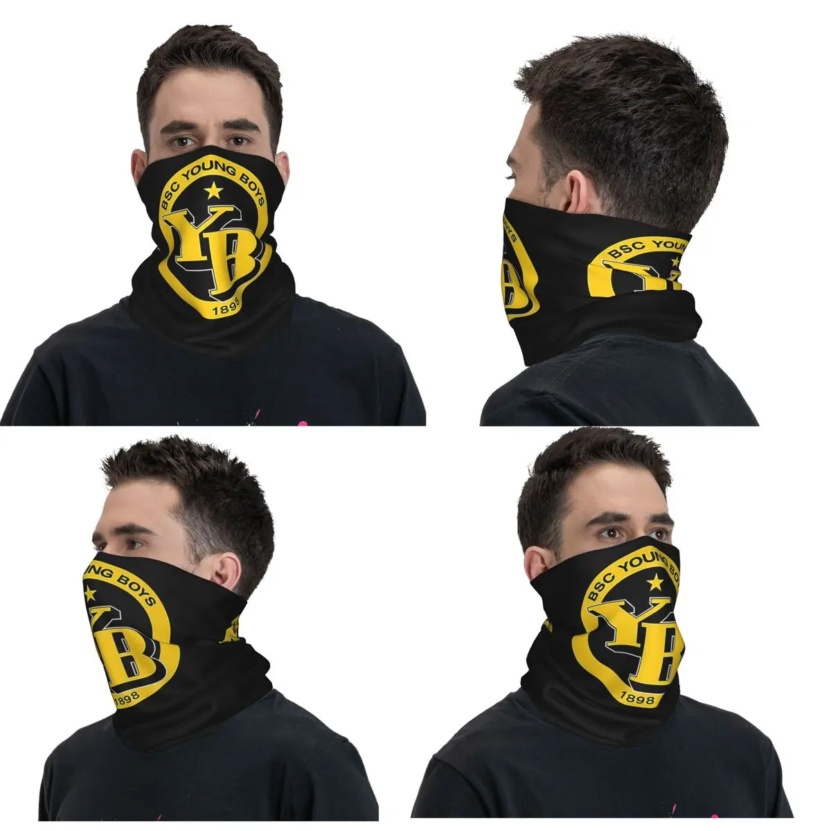 BSC Young Boys Swiss Football Sports Fans Bern Switzerland Bandana Neck Cover Printed Wrap Mask Scarf Headwear Sports Unisex