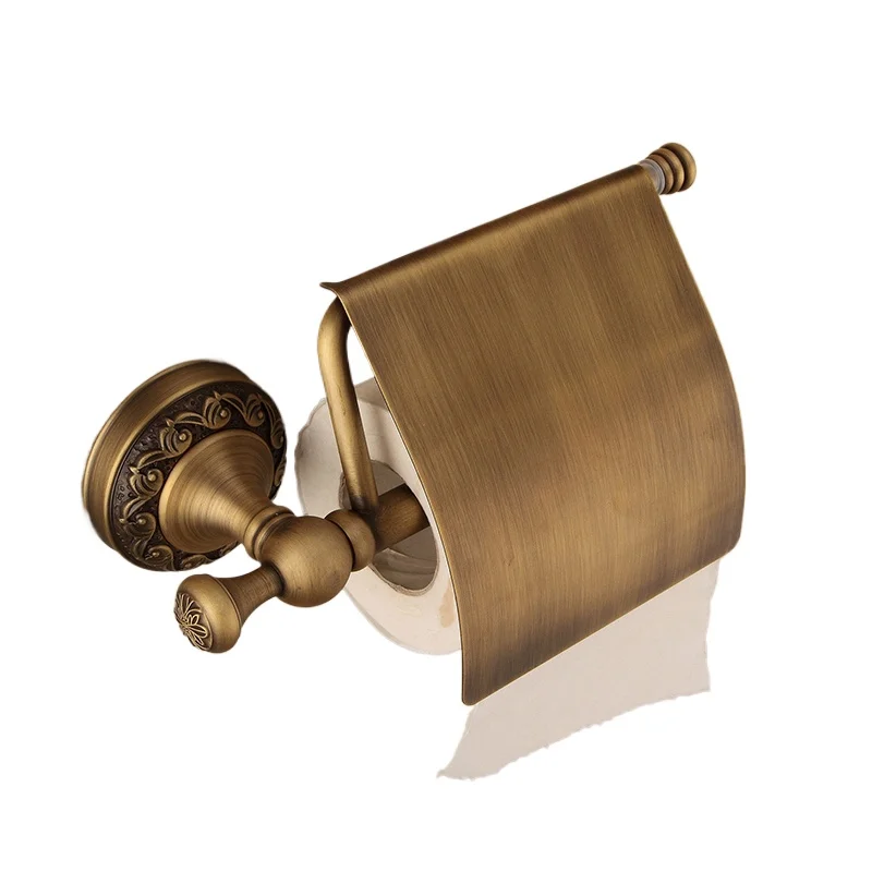 

Carved toilet paper holder Antique European pastoral style all-copper tissue holder Retro tissue box Toilet paper holder