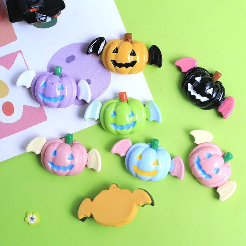 

Оптовая продажа Kawaii тыква Хэллоуин смола кабошон украшения ремесла с плоской задней частью для скрапбукинга DIY украшения аксессуары