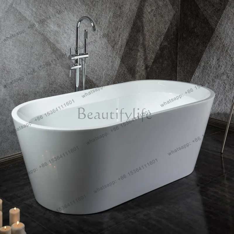 Acrylic seamless butt independent 1.7 meters deepened widened bathtub