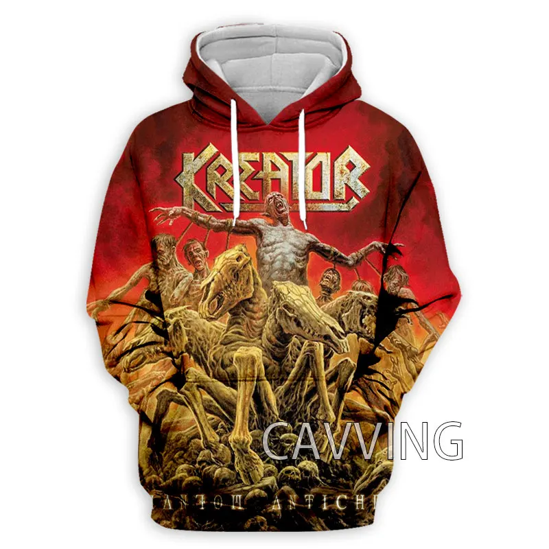 

Kreator Hoodies 3D Printing Men Women Streetwear Casual Oversized Y2k Harajuku Hooded Sweatshirts Tops Kids Clothing