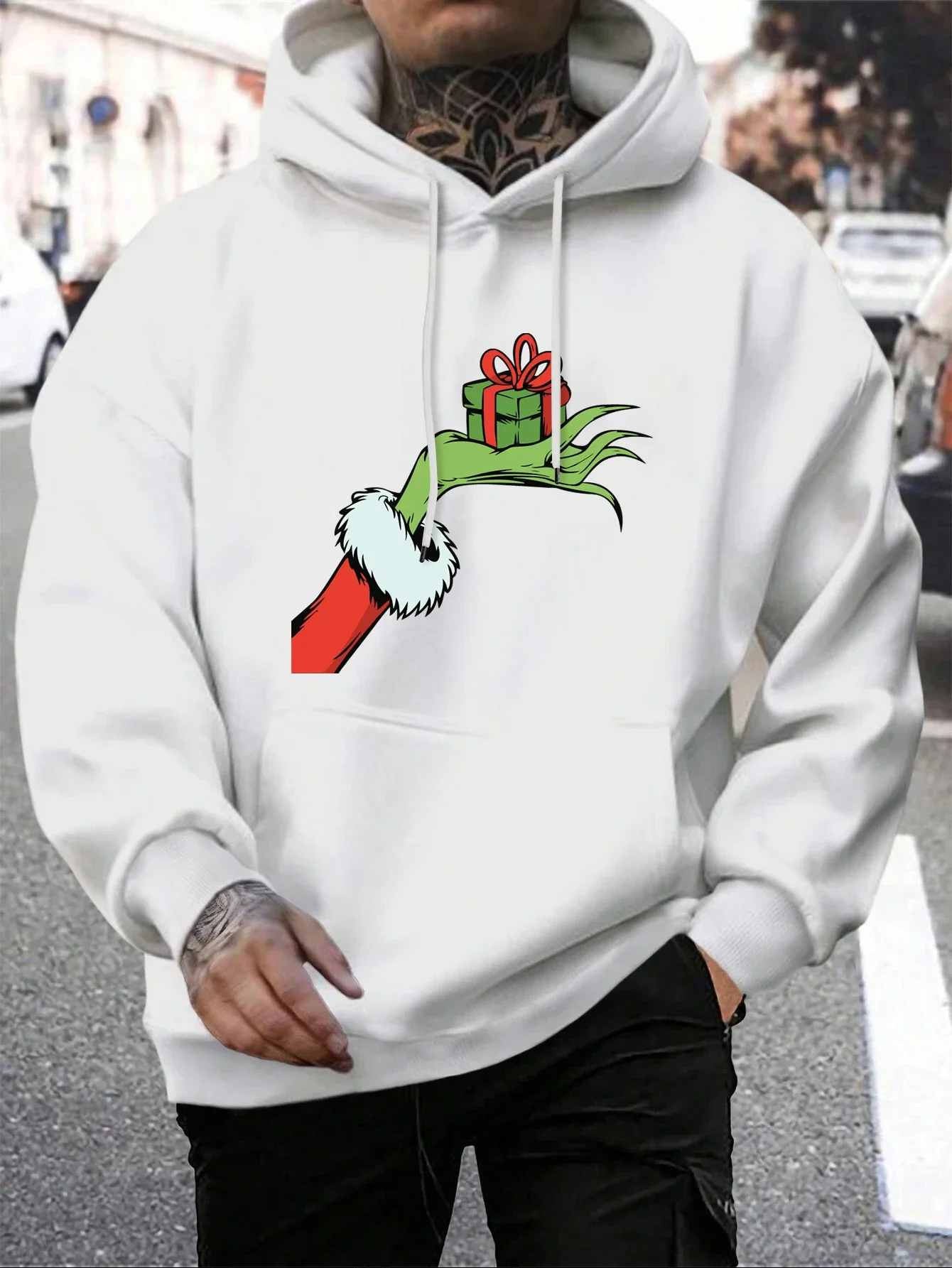 

Men's and Women's Plus Size Printed Top, Loose Casual, Soft, Comfortable and Breathable, Outdoor Sports Loose Pullover Hoodie