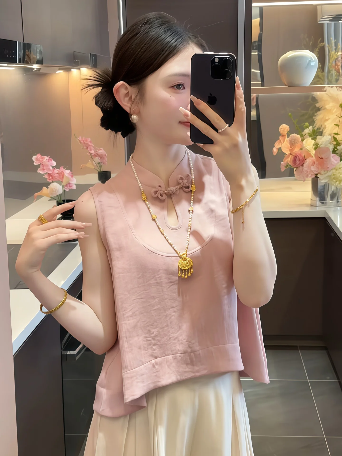 Neue Chinesische Stehkragen-Weste für Damen, Sommer 2025, Verbesserte Ausführung, Kleines Oberteil