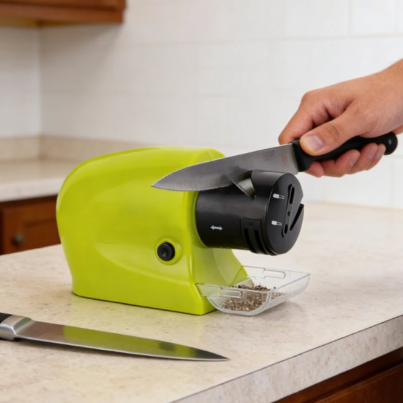 Professional Electric & Manual Knife Sharpener Fast Sharpening Tool for Knives Scissors Kitchen Cutting Tools