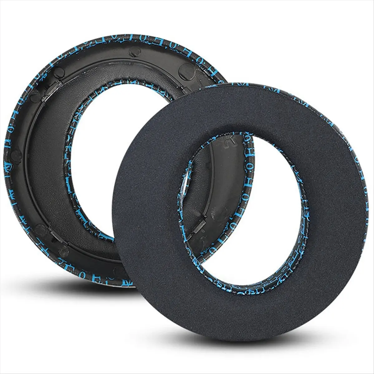 HAPPYDAY~ Replacement Ear Cushions Gaming Headset Comfortable Earpads,Black-Blue