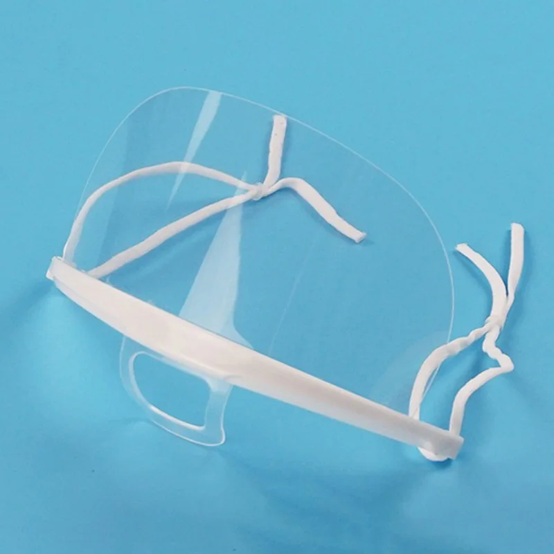 *1Pc Reused Transparent Anti-fog Anti-saliva Mouth Shield Plastic Mouth Cover..
