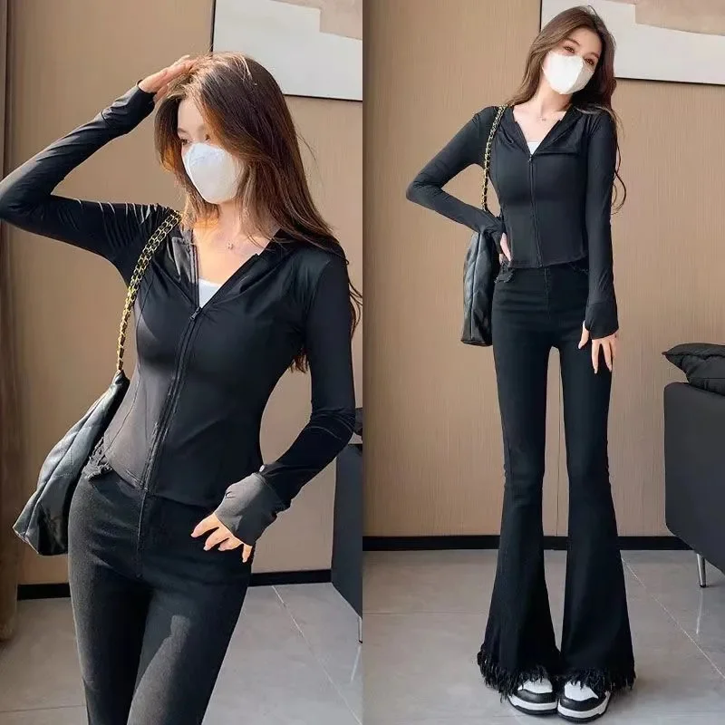 UPF50+Slim Fit Sun Protection Clothing for Women Wearing UV Protection Outerwear Summer Breathable 2023 New Sun Protection