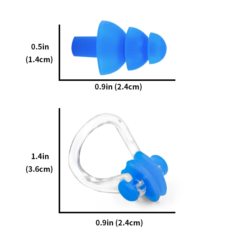 Swimming Ear Plug Nose Clip Soft Silicone Earplugs Waterproof Swimming Pool Ear Plugs & Nose-Clip For Kids Adults Swim Diving