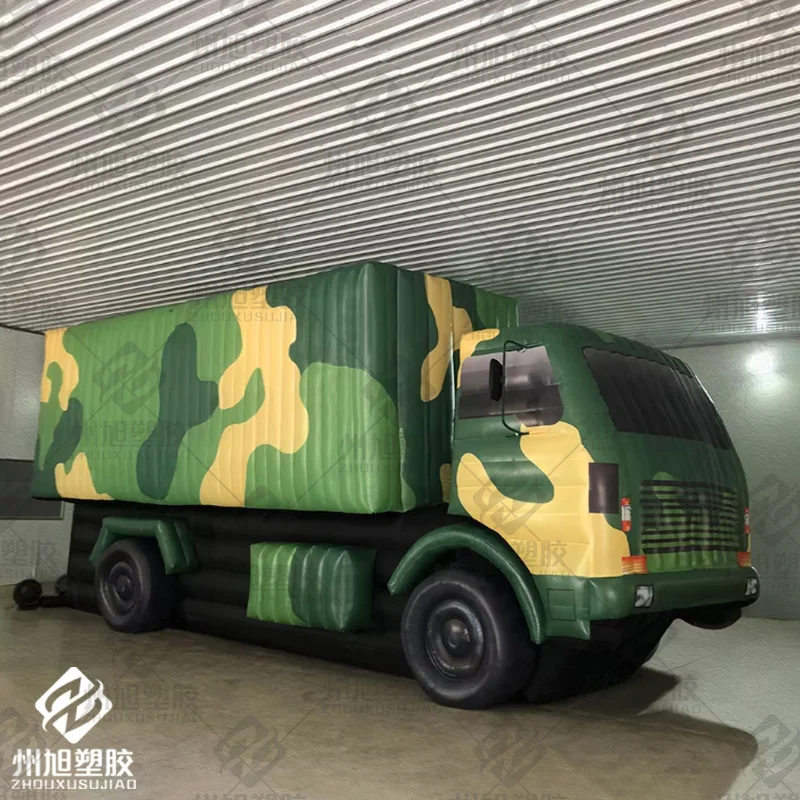 

Inflatable military truck, camouflage inflatable truck military vehicle off-road military vehicle model props