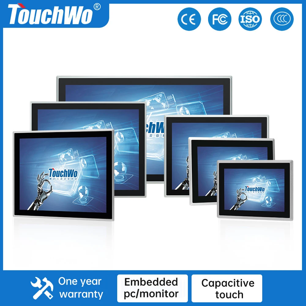 

8~21.5 inch Touch Screen IP65 Front Waterproof, All in One Industrial Embedded Panel PC with 10 Point PCAP TouchScreen Monitor