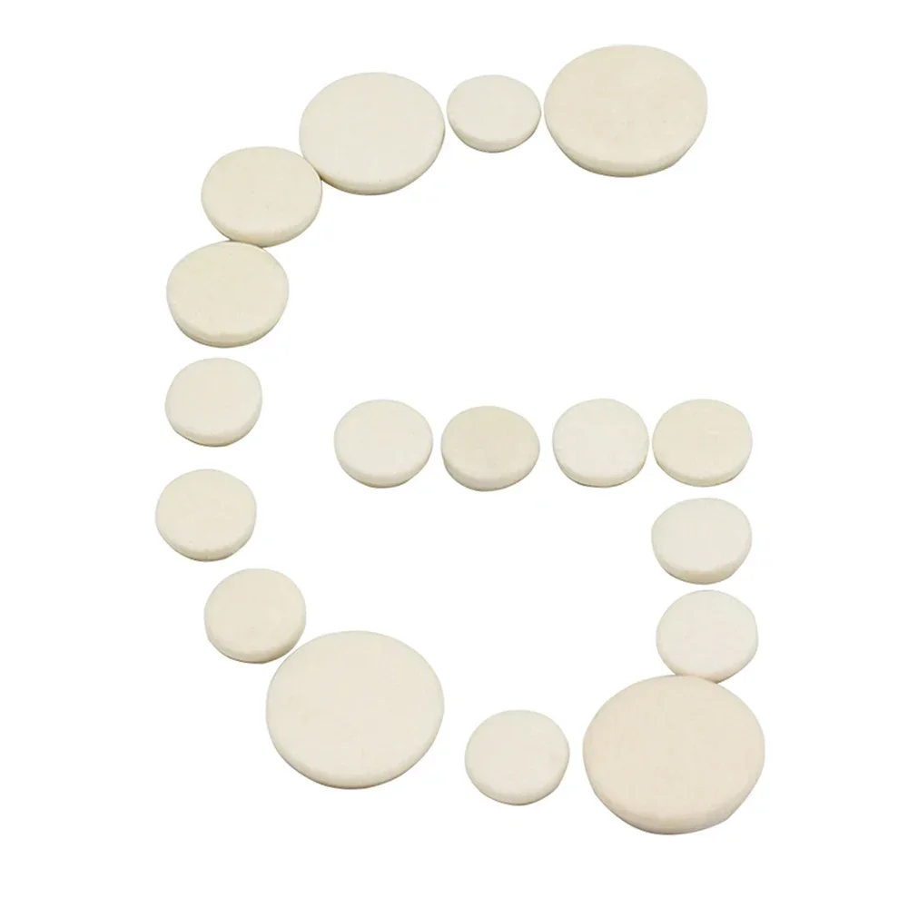 17Pcs/Set Clarinet Pads White Button Leather Pad Durable Exquisite Clarinet Accessories Woodwind Instruments Replacement Parts