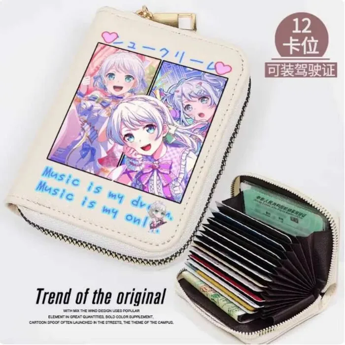 

Аниме Bang Dream Diaries модный кошелек из искусственной кожи кошелек для карт монета на молнии держатель для денег сумка косплей подарок B1948 аниме