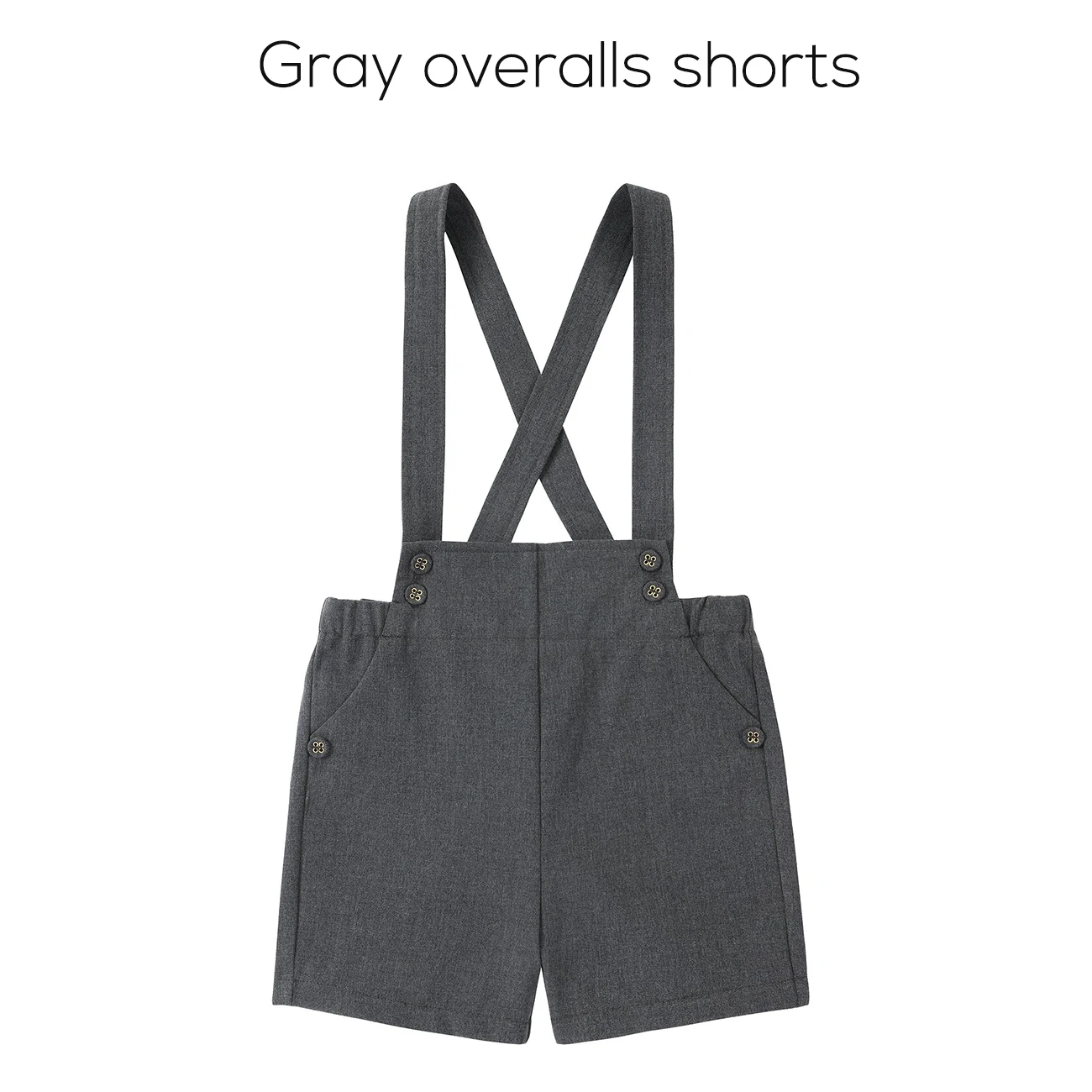 Tea Time Collection – Gray Overall Short
