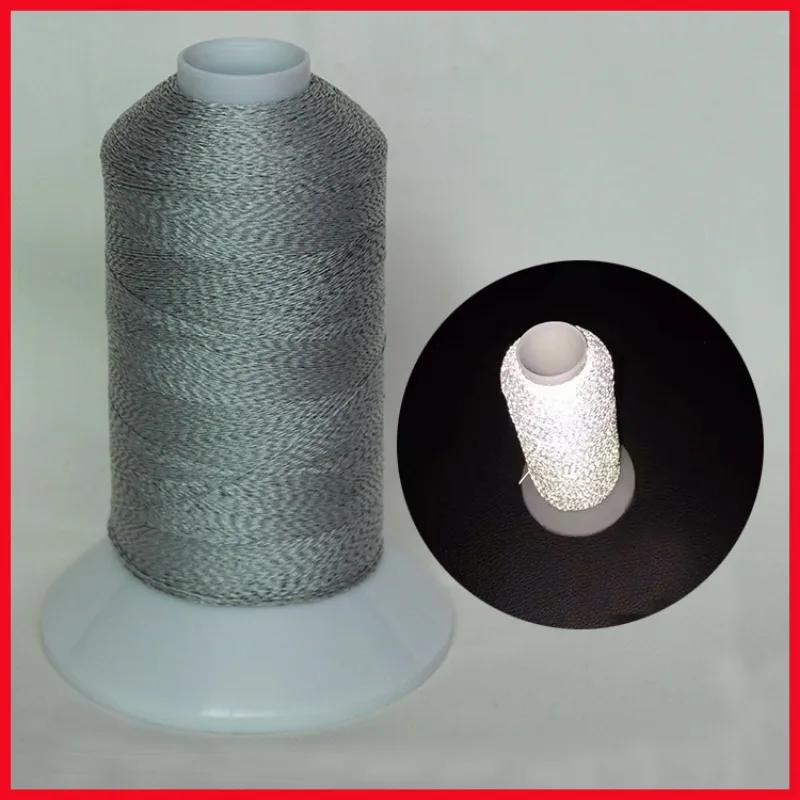 900/1300 Meters Reflective Embroidery Thread Soft Sticky Thread Knitted Sewing Computer Yarn for Costume Shoes Socks Fashion