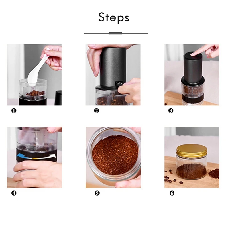 Electric Coffee Grinder Cafe Grass Nuts Herbs Grains Pepper Tobacco Spice Flour Mill Coffee Beans Grinder