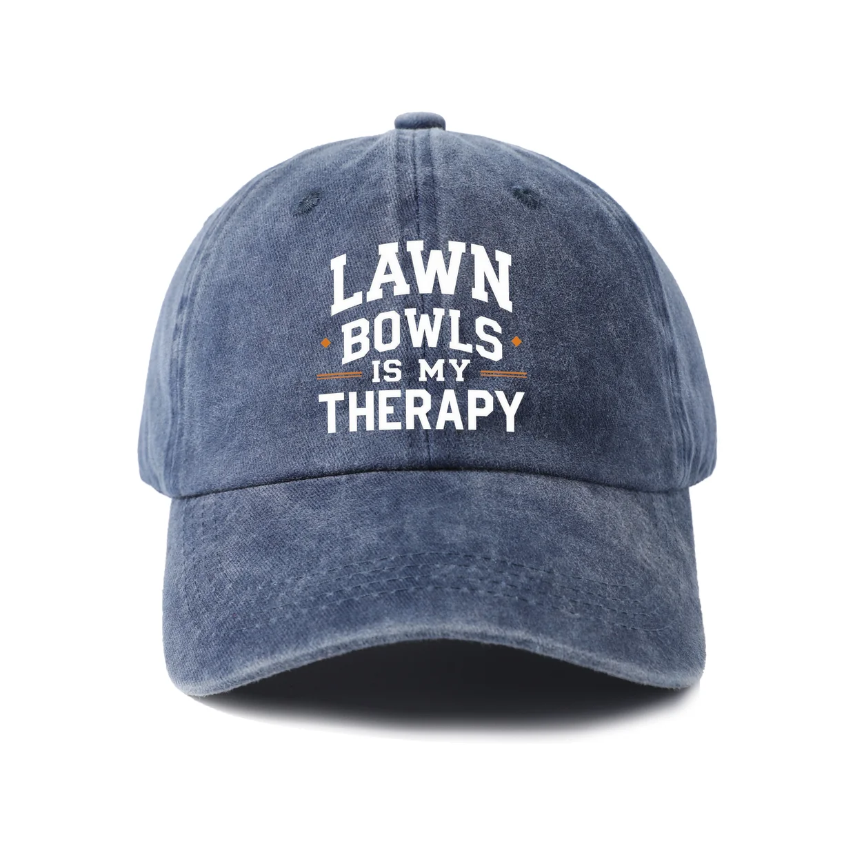 Lawn Bowls Is My Therapy Graphic Vintage Washed Baseball Cap, Adjustable Unisex Dad Hat, Casual Gift