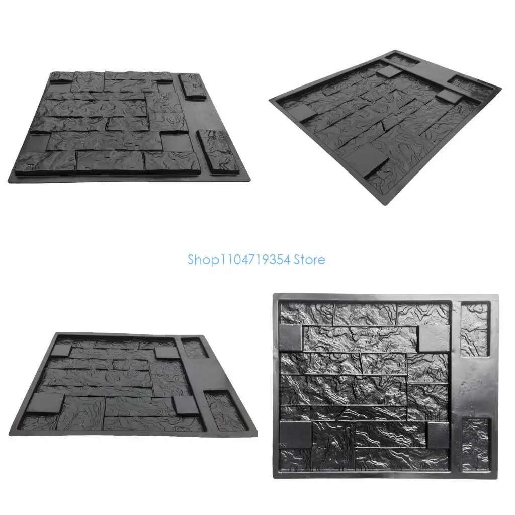 0XLD Retro Vertical Concrete Stamps Wall Concrete Plaster Garden House Wall Stone Tiles Stone Mold Cement Bricks Maker Mould