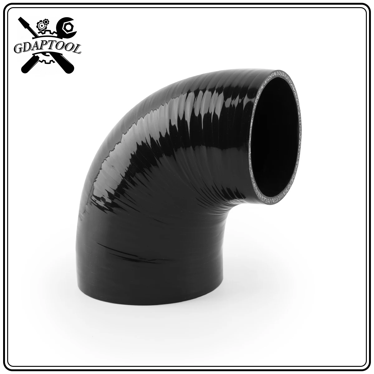 4-PLY Black 102mm Length 90 Degree Reduce Elbow Silicone Coolant Intercooler Hose ID 16 19 32 38 51 57 60 63 64 76 83 89 102 mm