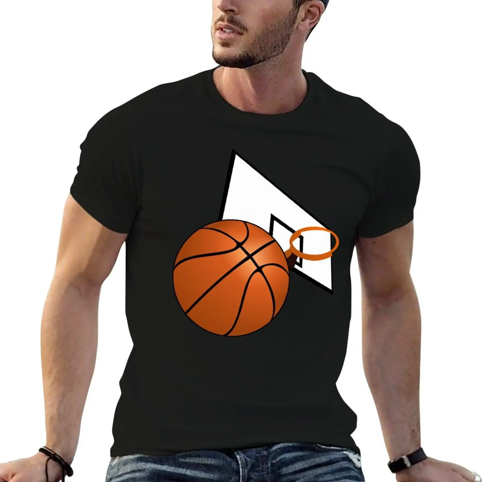 Basketball with Hoop T-Shirt topping designer shirts t shirts for men graphic