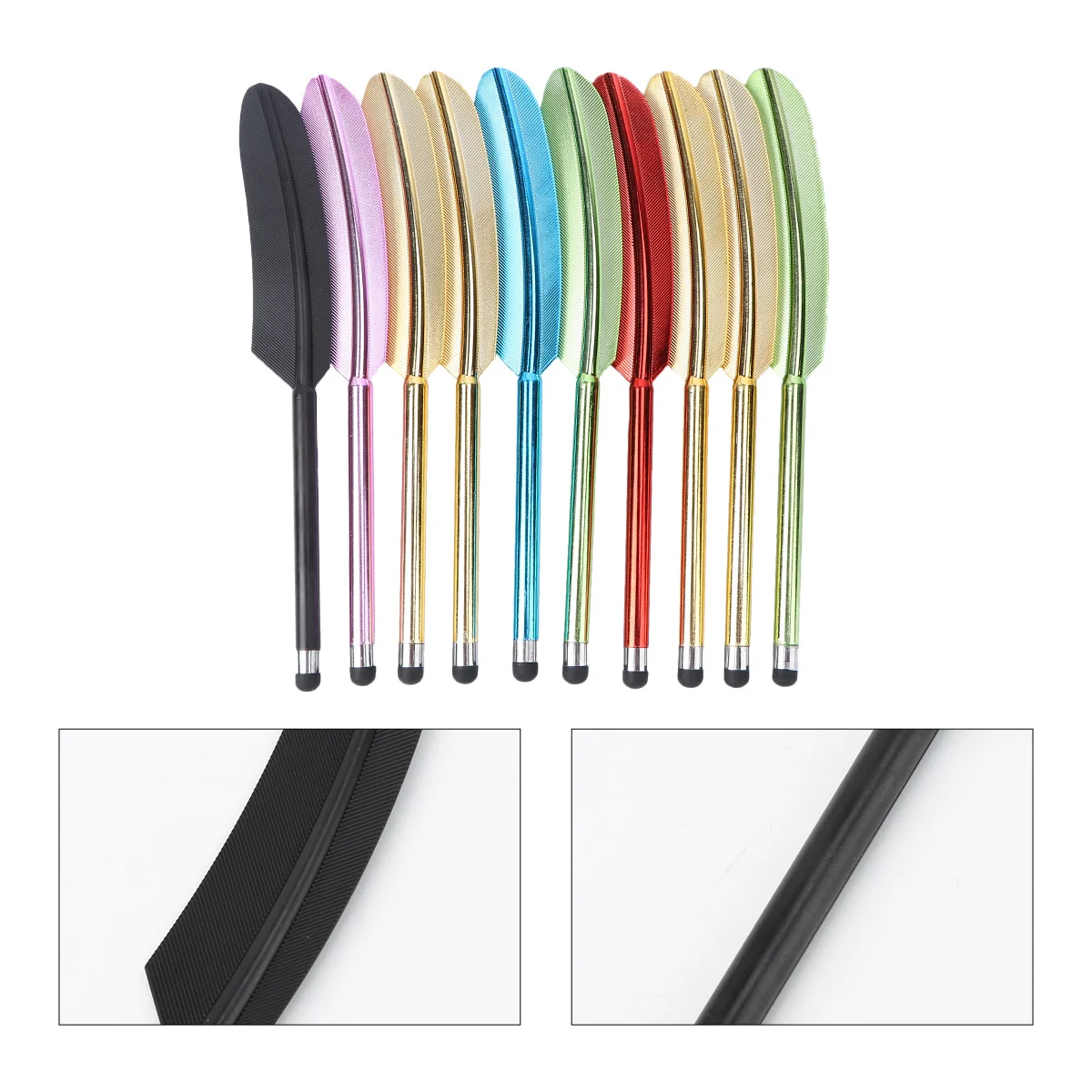 

10Pcs Capacitive Stylus Pen Shape Plastic Touch Screen Pen Smooth Handwriting for Phone Tablet Mixed Colors