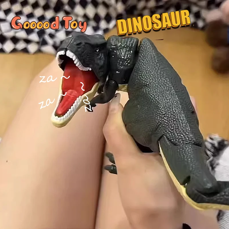 Zazaza Dinosaur Toy Dinosaurs Children's Fidget Toys Decompression Toy Hand-Operated Telescopic Swing Dinosaur Model for Kids