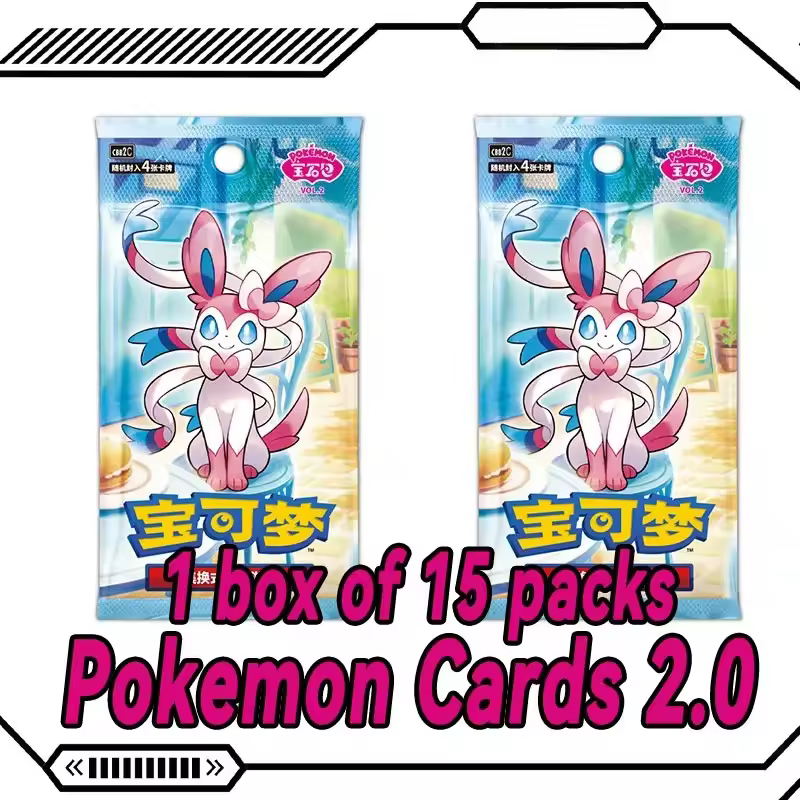 Original Cards Gem Pack Vol.2 Chinese Pokemon TCG Eevee Scarlet Violet Trading PTCG Bag Box Card Custom 1 Case 20 Boxes - AliExpress 