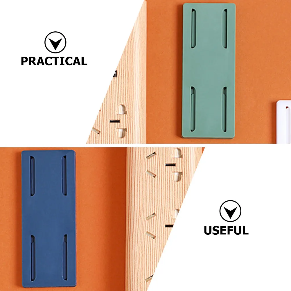 4 Pcs Adhesive Socket Holder Punch Strip Stand Sockets Wall ABS Bracket