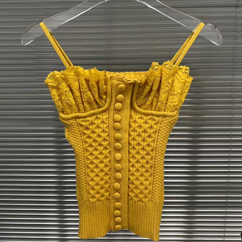 KBQ الصلبة قطعتين مجموعات للنساء ساحة طوق سترة دون أكمام جولة الرقبة طويلة الأكمام معاطف تقسم زر الحياكة مجموعة الإناث