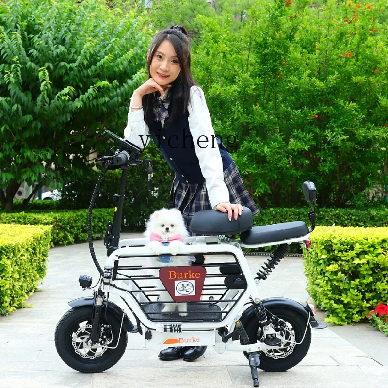 ZC Electric Bicycle Light-Duty Vehicle Women's Mini Lithium Battery Folding Battery Car