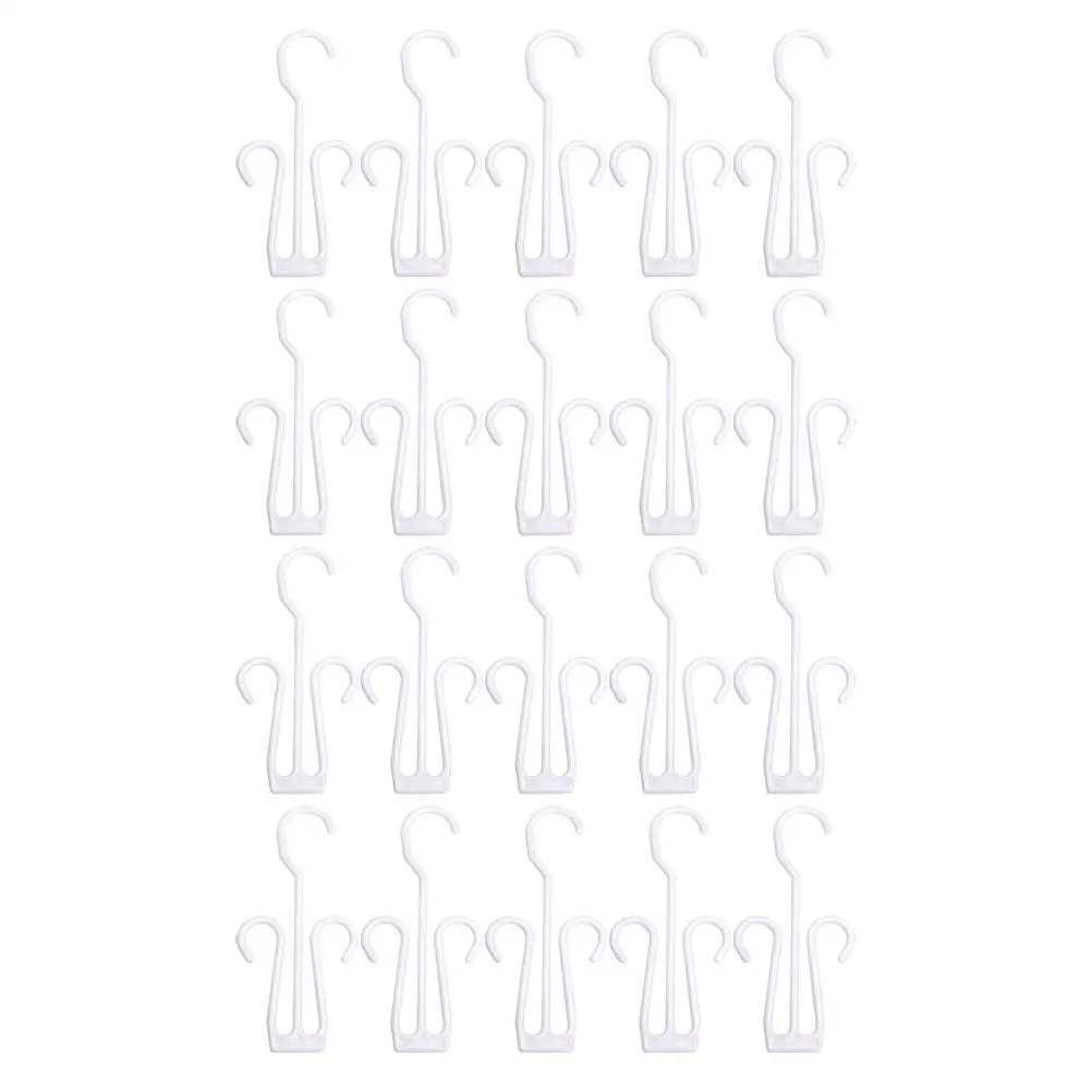 

20 Pcs Shoe Hook Hanging Shoes Organizer Single Rack Display Stand Sports Plastic Doors Hangers Outdoor Fitness White
