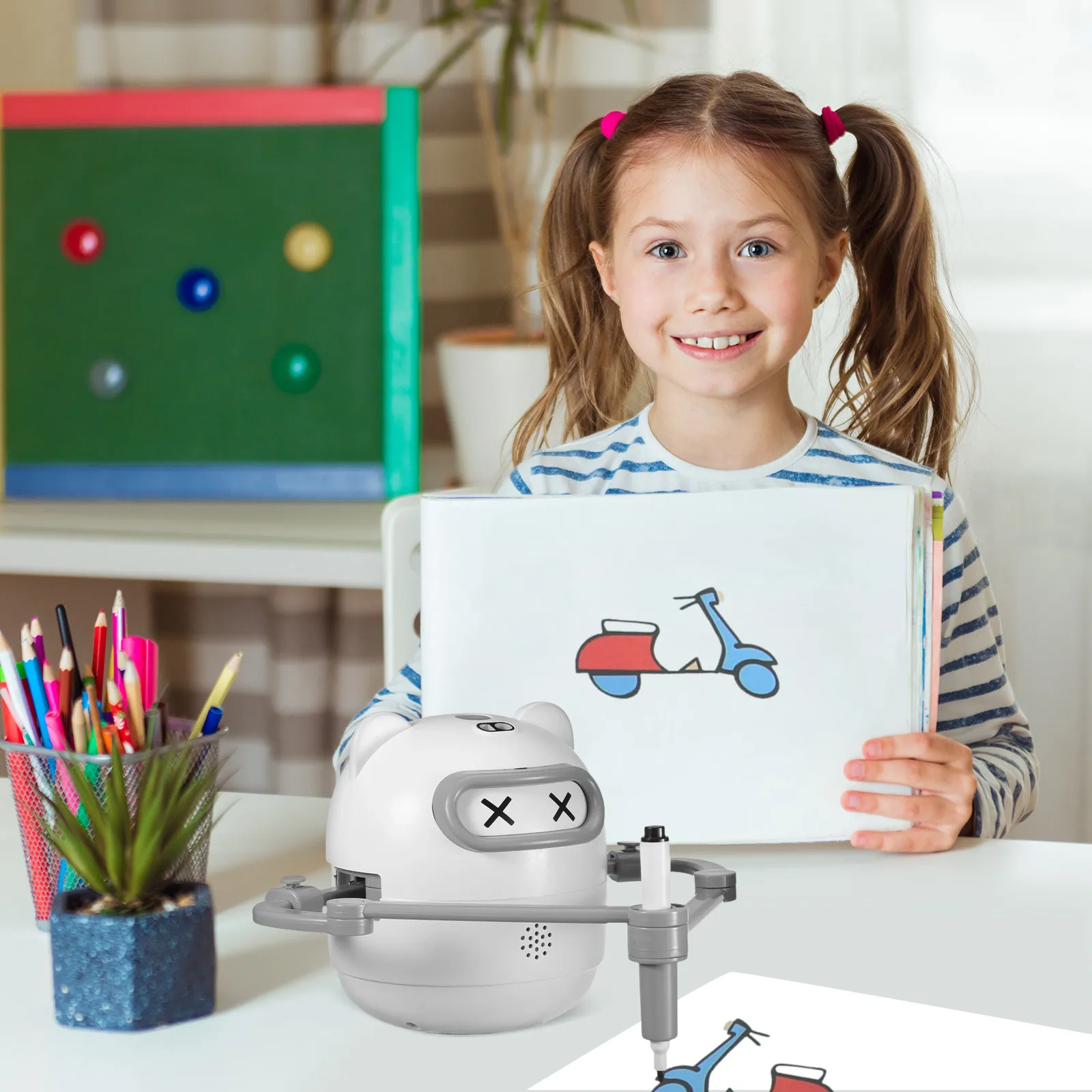 smart-drawing-robot-intelligent-automatic-painting-robot-for-kids-voice-interactive-stem-coding-card-drawing-markers-creative